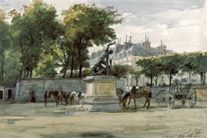 A párizsi kommün: Versailles-i hadsereg a Tuileriákban, 1871 körül (akvarell) alkotó: Isidore Pils