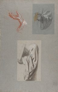 a. Szent Remi keze, szül. Szent Remi keze, c. Drapery Study for Acolyte Holding Book..., 19. sz alkotó: Isidore Pils