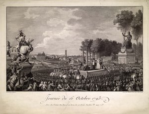1793. október 16-i nap Marie Antoinette kivégzése 1793. október 16-án, c. 1795.