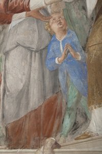 Gyermek, részlet a Jézus bemutatása a templomban, 1623-34 alkotó: Isidoro Bianchi