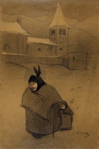 Tájkép hóval alkotó: Isidre Nonell