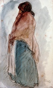 „" La femme a la jug" (A kancsós) Isidre Nonell i Monturiol (1873-1911) akvarellje. 1906 Barcelona. Katalónia Nemzeti Művészeti Múzeum. alkotó: Isidro Nonell