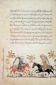 Add hozzá az 1886 f.135-ös lovassági rohamot a „Nihayat al-Sul”-tól („A Manual of Horsemanship and Military Practice”) alkotó: Islamic School