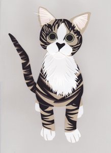 Pussycat, 2016 (papír) alkotó: Isobel Barber