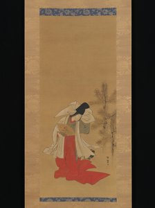 Kurtizán-táncosnő (Shirabyōshi) újévre alkotó: Isoda Koryusai