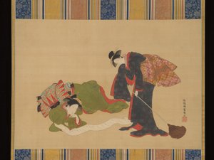 Hanshan és Shide paródiája alkotó: Isoda Koryusai