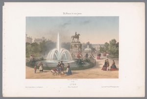 Zicht op de Place Napoléon te Lyon Lyons. Helyezze Napóleont (cím a tárgyon) Hedendaags Frankrijk (sorozat címe) Franciaország manapság (sorozat címe a tárgyon)