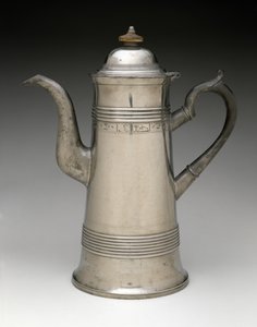Kávékanna, c. 1820-1840 (ón, fa) alkotó: Israel Trask