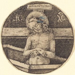 Krisztus mint a fájdalmak embere, c. 14701480. alkotó: Israhel van Meckenem
