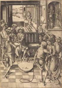 Krisztus Pilátus előtt c. 1480. alkotó: Israhel van Meckenem