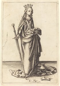 Szent Katalin, c. 14801490. alkotó: Israhel van Meckenem