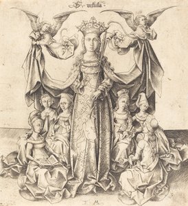 Szent Orsolya és lányai, c. 14751480. alkotó: Israhel van Meckenem