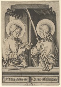 Szent Mátyás és Judas Tadé, az Apostolokból,.n.d. alkotó: Israhel van Meckenem