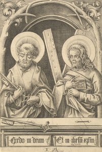Szent Péter és András, c. 14801485. alkotó: Israhel van Meckenem