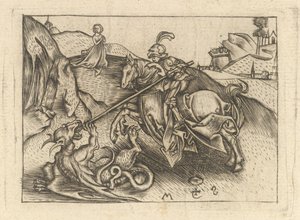 Utca. George, kb. 1435-1503. alkotó: Israhel van Meckenem