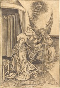 Az Angyali üdvözlet, c. 14801490. alkotó: Israhel van Meckenem