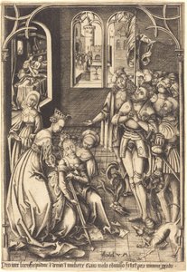 Lucretia halála, c. 15001503. alkotó: Israhel van Meckenem