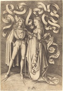A lovag és a hölgy c. 14951503. alkotó: Israhel van Meckenem
