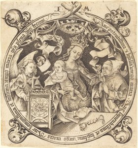 A Madonna az órával, c. 1490. alkotó: Israhel van Meckenem