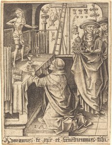 Szent Gergely miséje, c. 14801490. alkotó: Israhel van Meckenem
