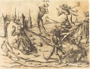 Szent István megkövezése alkotó: Israhel van Meckenem
