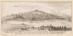 Kilátás Lyonra a Celestine-kolostor partjáról Veue de Lyon quand on est sur les quais des Celestins (cím a tárgyon)