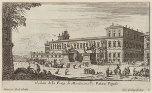 Kilátás a Piazza di Montecavallo-ra alkotó: Israël Silvestre
