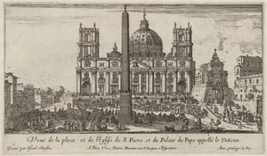 Kilátás a térre és a S. Piere-templomra, valamint a Vatikán nevű pápapalotára