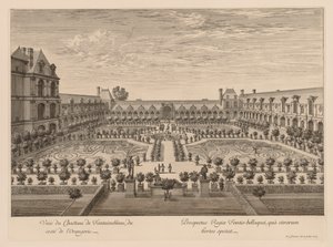 Kilátás a Château de Fontainebleau-ra, az Orangery oldaláról