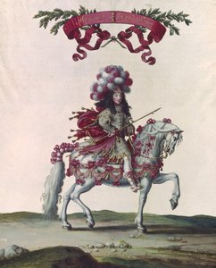I. Fülöp (1640-1701) Orléans hercege, mint Perzsia királya, a XIV. Lajos (1638-1715) által a Tuileriák előtt adott körhinta része, 1662. június 5.
