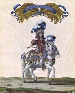 Conde hercege, mint Törökország császára, része annak a körhintanak, amelyet XIV. Lajos (1638-1715) adott a Tuileriák előtt, 1662. június 5.