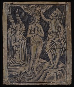 Krisztus keresztsége alkotó: Italian 16th Century