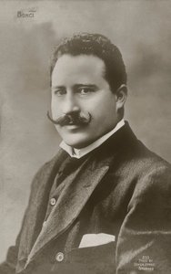 Alessandro Bonci, olasz operaénekes (fekete-fehér fotó) alkotó: Italian Photographer