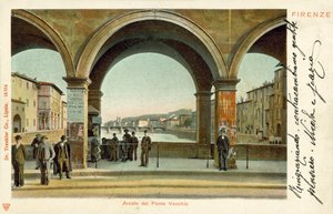 Ponte Vecchio árkádja, Firenze alkotó: Italian Photographer