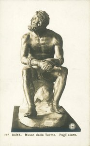 Boxer at Rest, Palazzo Massimo alle Terme, Róma (fekete-fehér fotó) alkotó: Italian Photographer