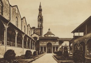Firenze / Firenze: S Croce templom, kolostor (f / w fotó) alkotó: Italian Photographer