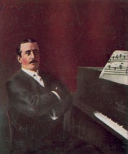 Giacomo Puccini, olasz zeneszerző (színes fotó) alkotó: Italian Photographer