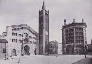 Olaszország: Parma, katedrális és keresztelőkápolna (f/w fotó) alkotó: Italian Photographer