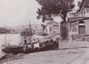 Olaszország: Rapallo, a kikötő (f/w fotó)