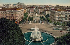 Milano / Milánó: Panoráma a várból (színes fotó) alkotó: Italian Photographer