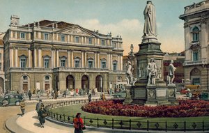 Milánó / Milan: Teatro alla Scala (színes fénykép) alkotó: Italian Photographer