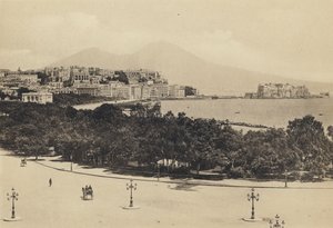 Nápoly: Panoráma Mergellina felől (f/w fotó) alkotó: Italian Photographer