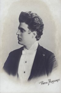 Pietro Mascagni, a Cavalleria Rusticana opera olasz zeneszerzője (f/w fotó) alkotó: Italian Photographer