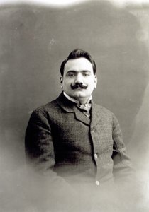Enrico Caruso portréja, 1900 körül alkotó: Italian Photographer