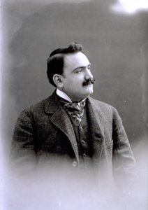 Enrico Caruso portréja, 1900 körül alkotó: Italian Photographer