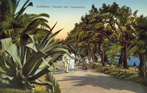 San Remo, Olaszország, Giardini Del Imperatrice alkotó: Italian Photographer