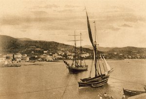 Sanremo, villák és szállodák keletre (f/w fotó) alkotó: Italian Photographer