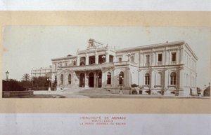 A Montecarlói Casino főhomlokzata az építkezés felénél alkotó: Italian Photographer