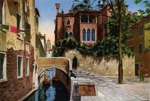 Venezia / Velence: Rio S Gregorio (színes fénykép) alkotó: Italian Photographer