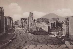 Via Consolare és Porta Di Ercolano, Konzuli út, Herculanum kapuja (f / w kép) alkotó: Italian Photographer